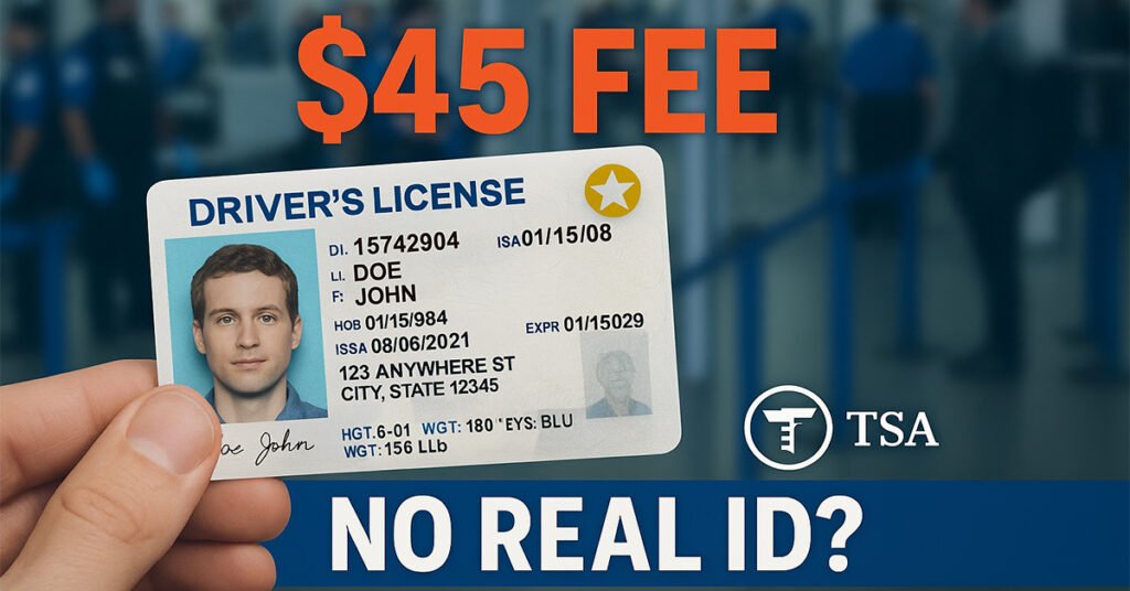 TSA Introduces $45 Fee for Travelers Without REAL ID Starting February 2025