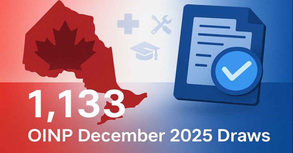 Ontario Issues 1,133 PR Invitations Across 5 OINP Draws: December 2025 Complete Guide