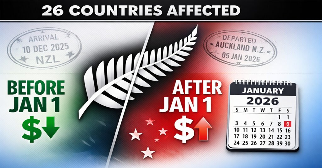 Beat the Hike: New Zealand Raises Visa Service Fees for 26 Countries from January 2026