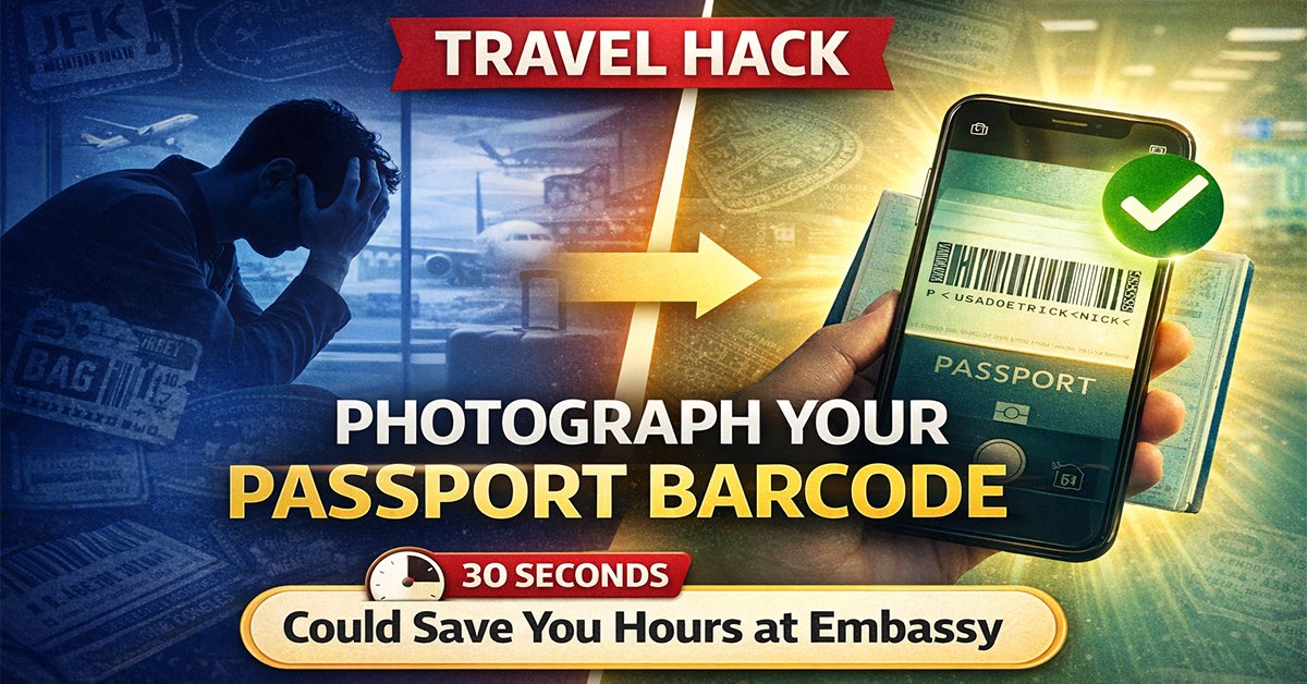 Why You Should Always Photograph Your Passport Barcode Before Travel: A Lifesaving Travel Hack