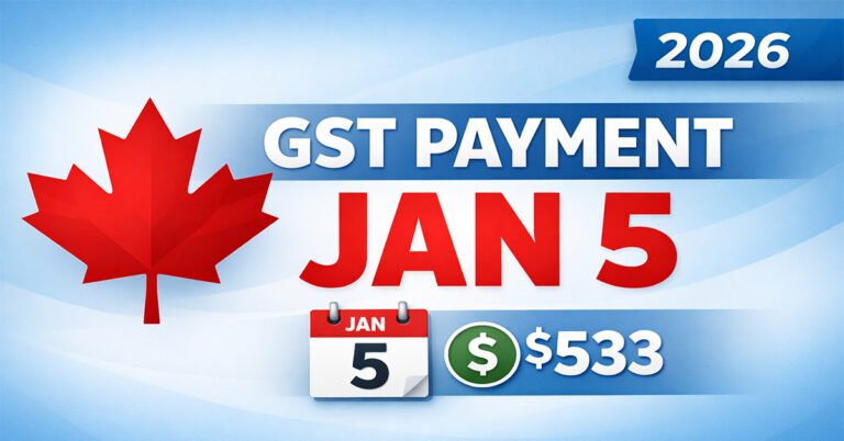 GST Payment January 2026: $533 Quarterly Credit Hits Canadian Accounts This Weekend