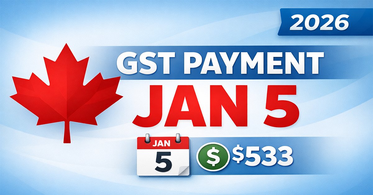 GST Payment January 2026: $533 Quarterly Credit Hits Canadian Accounts This Weekend