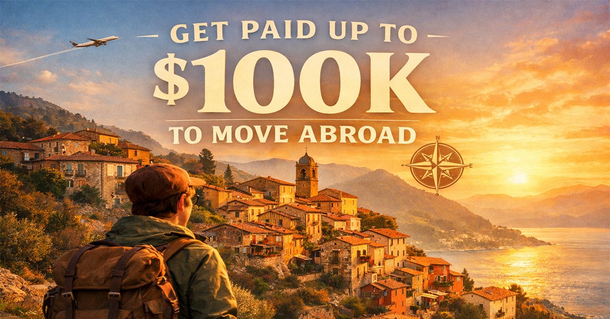 Get Paid Up to $100K to Move Abroad: 8 Countries That'll Pay You to Relocate in 2026