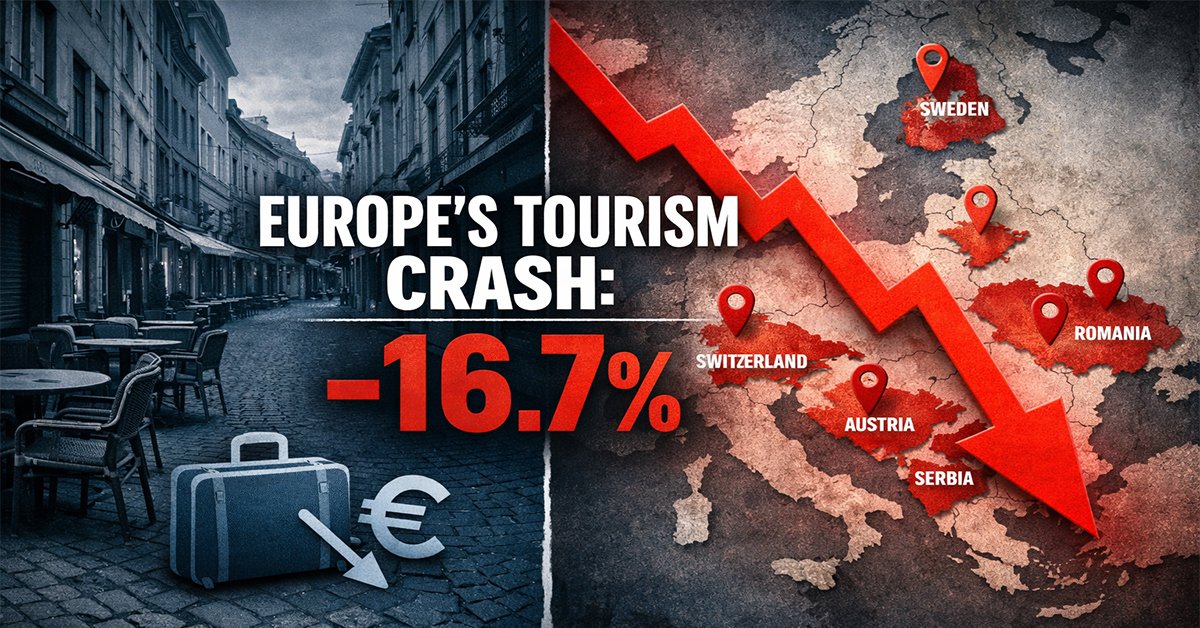 Europe's Tourism Industry Is Bleeding: 7 Countries Lost Millions of Visitors in 2025