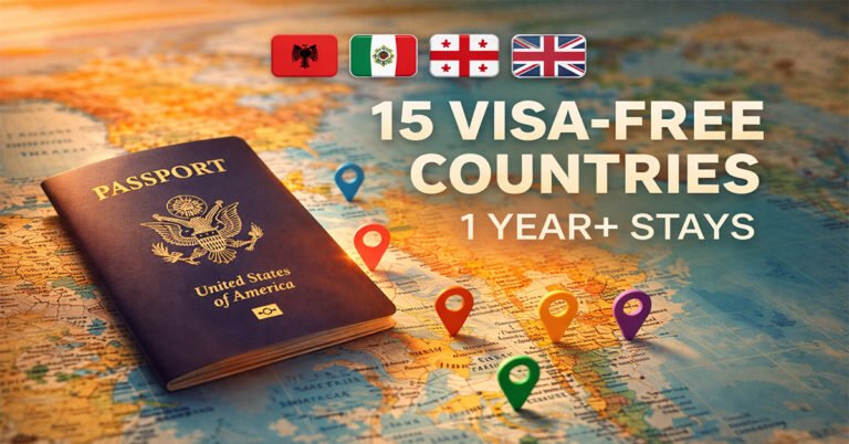 15 Countries Where Americans Can Stay Long-Term Without a Visa in 2026
