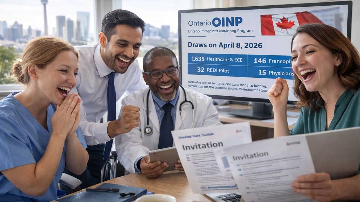 Ontario Issues 1,828 PR Invitations in Major OINP Draws on April 8, 2026