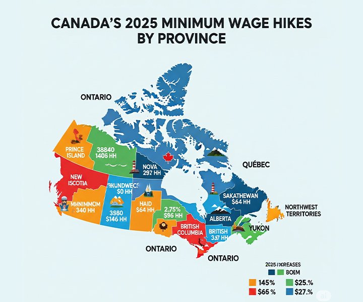Canada’s 2025 Minimum Wage Hikes: Updated Rates by Province and What They Mean for Workers