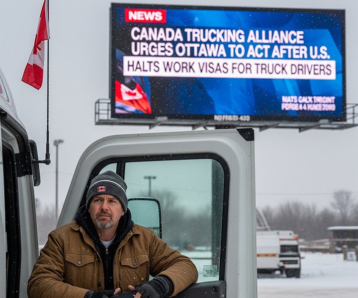 Canada Trucking Alliance Urges Ottawa to Act After U.S. Halts Work Visas for Truck Drivers