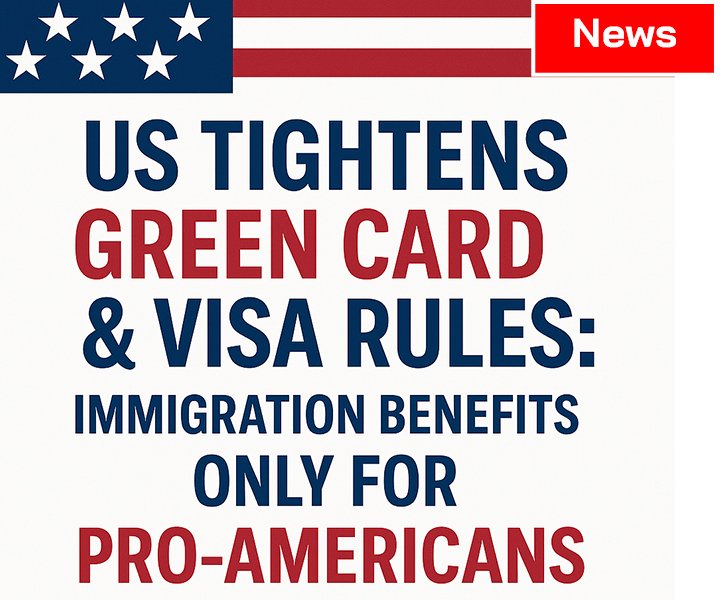 US Tightens Green Card & Visa Rules: Immigration Benefits Only for Pro-Americans
