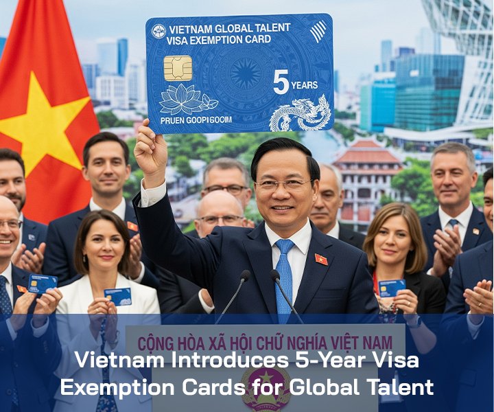 Vietnam Introduces 5-Year Visa Exemption Cards for Global Talent: Eligibility, Benefits & Application Process