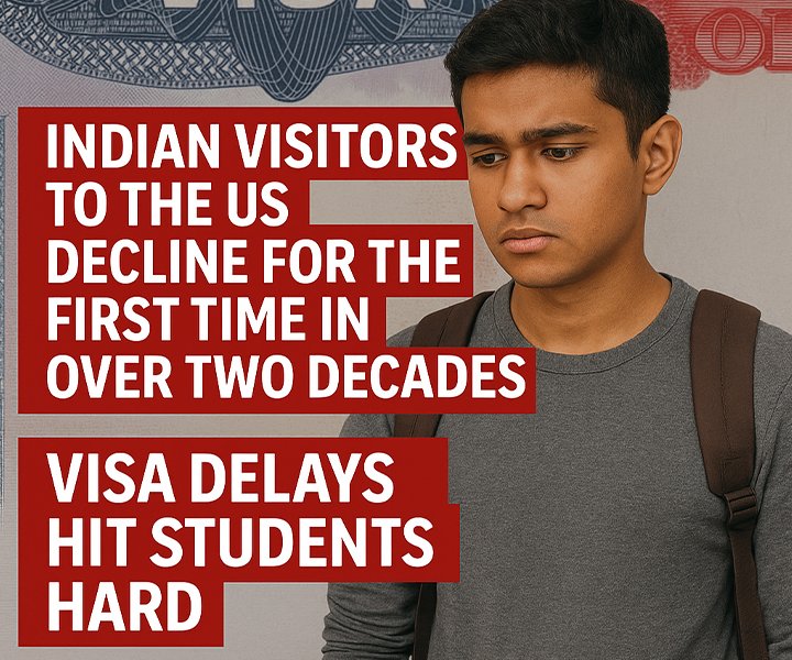 Indian Visitors to the US Decline for the First Time in Over Two Decades – Visa Delays Hit Students Hard