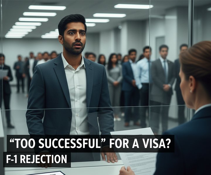‘Too Successful’ for a Visa? Indian Professional Shares Honest Experience of F-1 Rejection