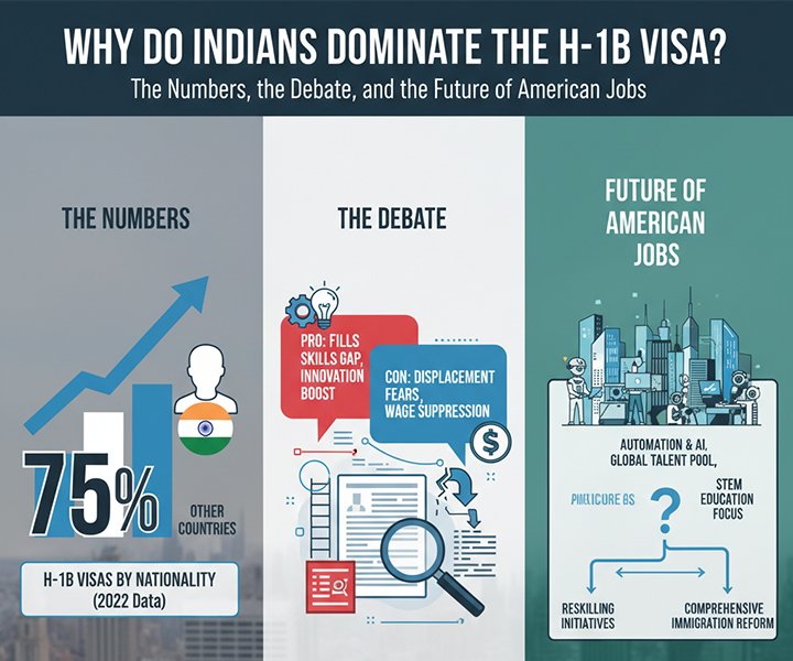 Why Do Indians Dominate the H-1B Visa? The Numbers, the Debate, and the Future of American Jobs