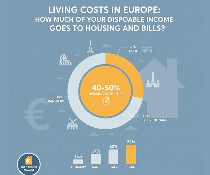 Living Costs in Europe: How Much of Your Disposable Income Goes to Housing and Bills?