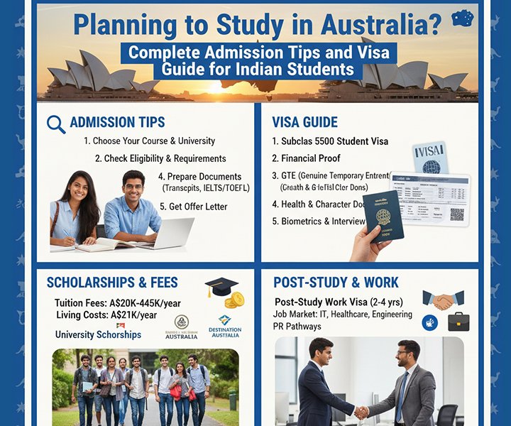 Planning to Study in Australia? Complete Admission Tips and Visa Guide for Indian Students