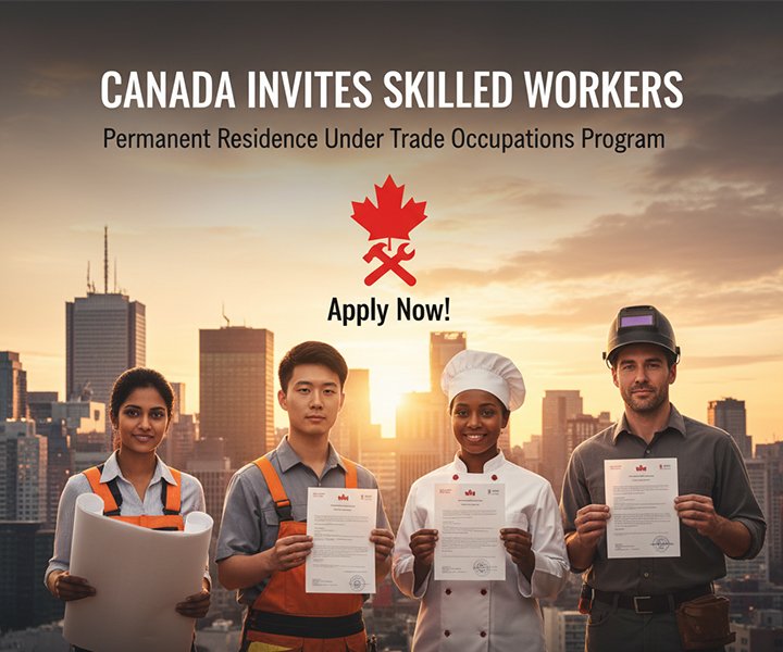 Canada Invites Skilled Workers to Apply for Permanent Residence Under Trade Occupations Program