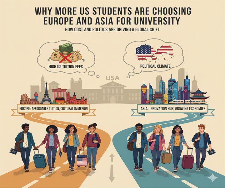 Why More US Students Are Choosing Europe and Asia for University – How Cost and Politics Are Driving the Shift