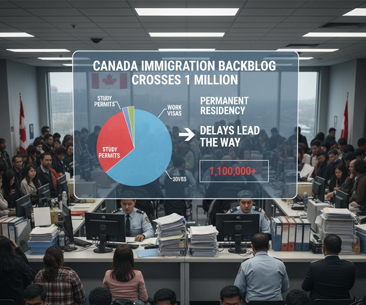 Canada Immigration Backlog Crosses 1 Million: Permanent Residency Delays Lead the Way