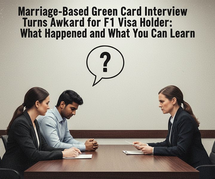 Marriage-Based Green Card Interview Turns Awkward for F1 Visa Holder: What Happened and What You Can Learn