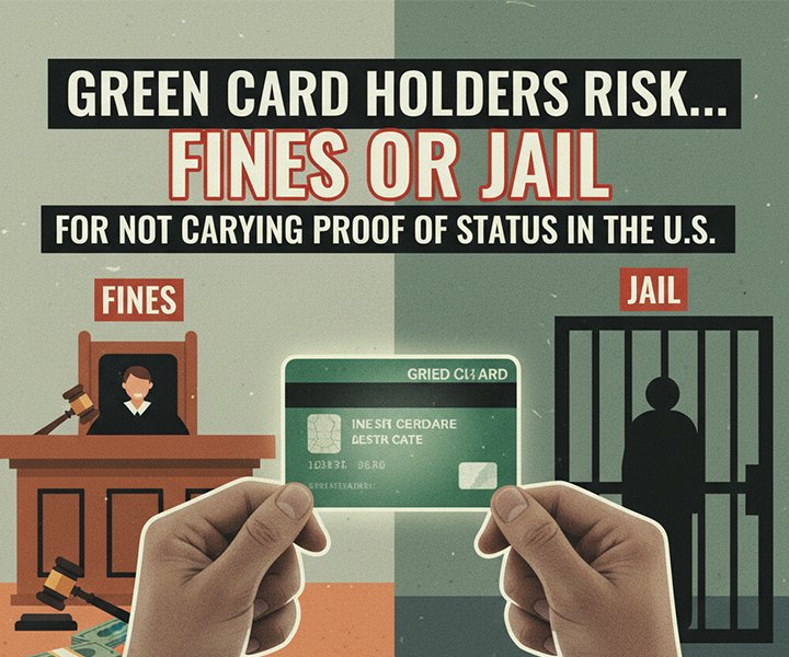 Green Card Holders Risk Fines or Jail for Not Carrying Proof of Status in the U.S.