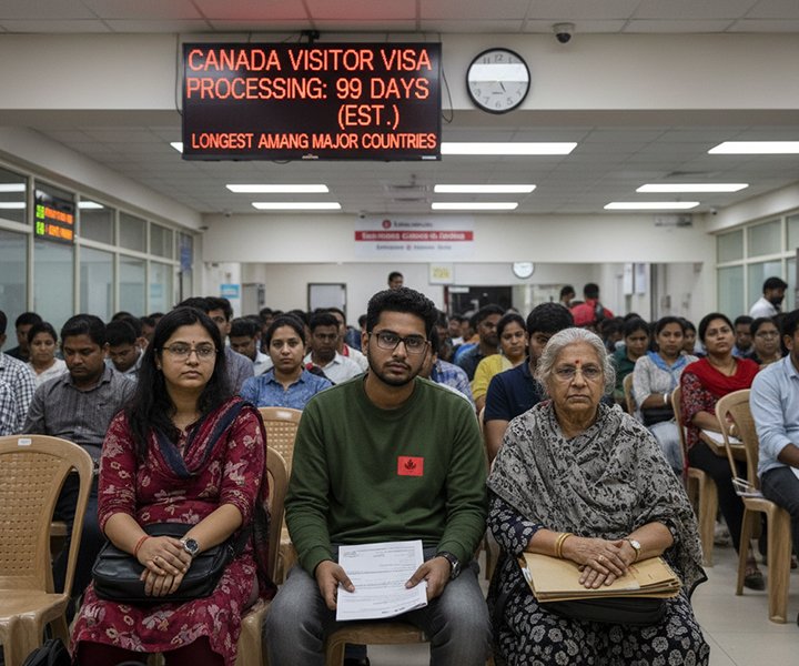 Canada Visitor Visa Delays for Indians Stretch to 99 Days — Longest Among Major Countries